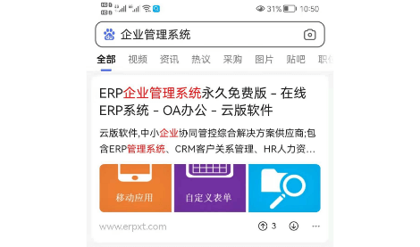 软件类网站移动端排名案例